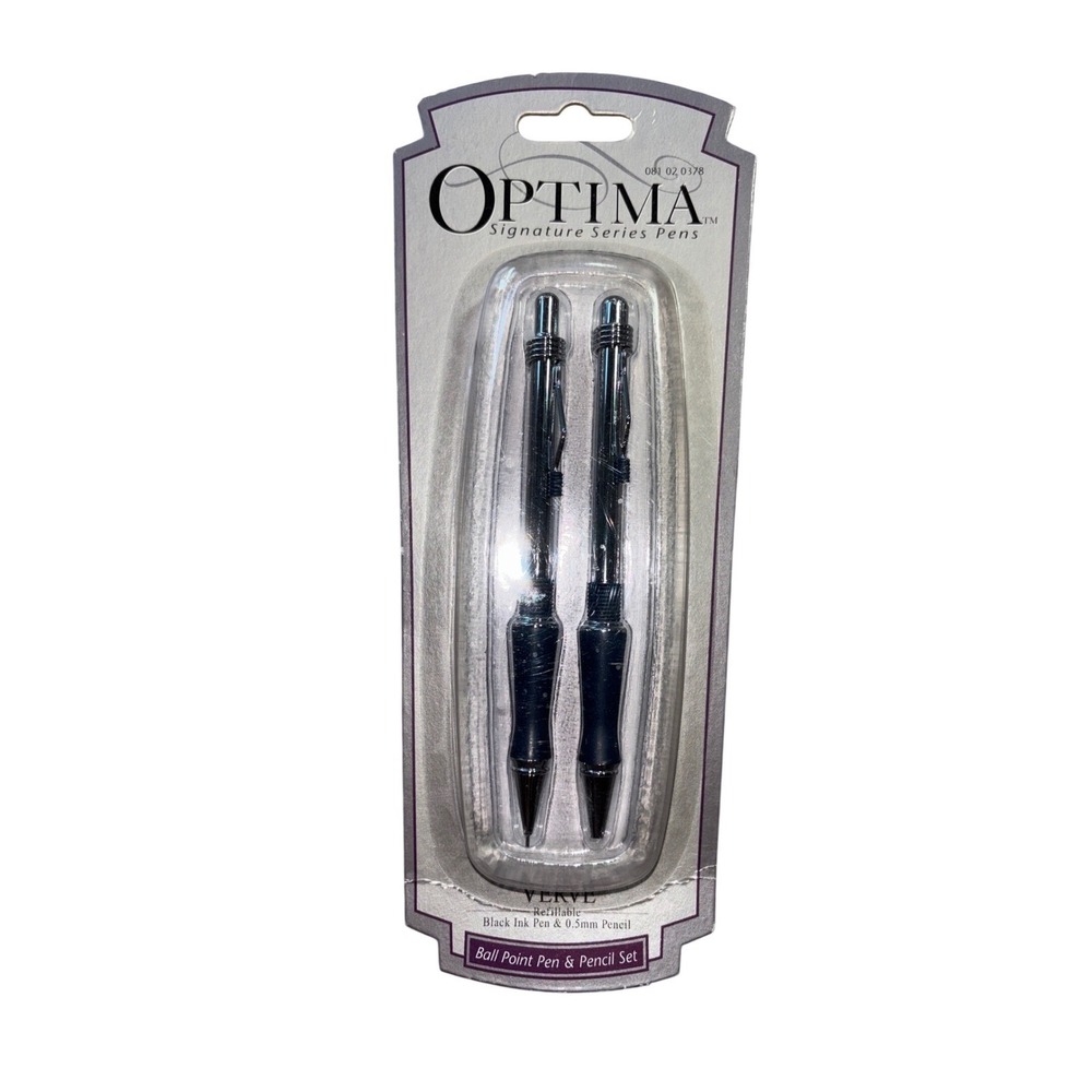 Optima Signature Series Verve Ballpoint Pen and 0.5mm Pencil Set Black 10308